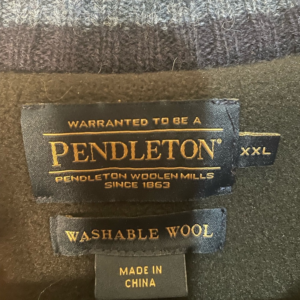Pendleton: Dark Blue Wool Vest - image 5